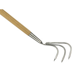 Kent &amp; Stowe 70100042 Stainless Steel Long Handled 3-Prong Cultivator, FSC&#xAE;