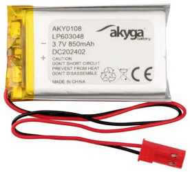 Pakiet akumulatorów Akumulator specjalny, LiPo Akyga LP603048, 3.7 V, 850 mAh