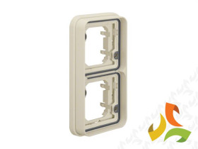 BERKER W.1 Ramka 2 podwójna pionowa do montażu podtynkowego IP55 biały 13293512 HAGER