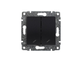 VENA Łącznik podwójny schodowy z klawiszem bez ramki antracyt 516119 KOS