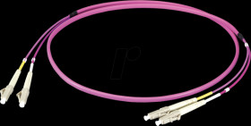 O0319FT.25 Duplex jumper LC-LC 50/125µ, OM4, erika violet, 25m