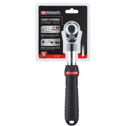 Grzechotki, 1/2 cala, dł. 264 mm, Stal chromowo-wanadowa, Facom