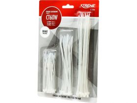 Opaski zaciskowe 100/150/200mm - zestaw 60szt białe