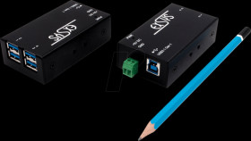 EX-1180HMS Small USB 3.0 metal hub 4 port, 15KV ESD surge protection