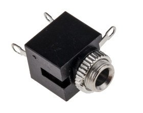 Złącze Jack 3,5 mm Żeński Stereo Montaż w obudowie Czarny