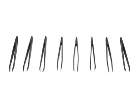 Zestaw 8 pęset pincet antystatycznych plastikowych 116mm