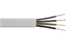 Przewód HDHp‑J 4x1,5 żo płaski biały 450/750V bezhalogenowy B2ca /bębnowy/