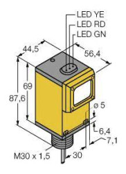 Fotokomórka odbiciowa Turck Q45BB6LLP 3039551 1 szt.