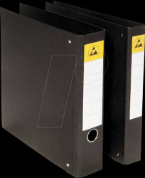02-0601-10001 A4 ring binder, rigid cardboard, black, 4-ring mechanism, 45 mm