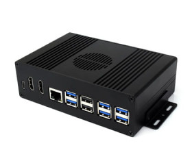Obudowa aluminiowa z rozszerzeniem 4 x USB3.2 2x HDMI USB TYP-C dla Raspberry Pi 5