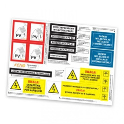 Zestaw naklejek do oznakowania instalacji (NA-PPOZ-1)