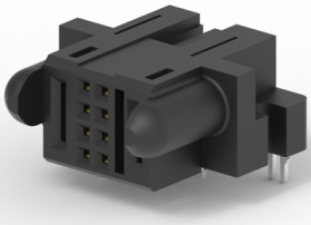 Socket header, 10 pole, pitch 2.54 mm, angled, black, 2-6450880-5