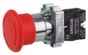 Przycisk sterowniczy awaryjny grzybek 1xNC 10A IP54 metal AS22-BS542