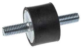 Podstawka antywibracyjna M8 średnica 30mm wysokość całkowita 60mm Cylinder męski-męski