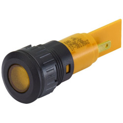 Lampka kontrolna do montażu panelowego 230, Żółta 16.2 LED Wtyczka EAO