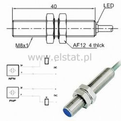 Czujnik indukcyjny LR08BF02DLOY ( NO, 2P)