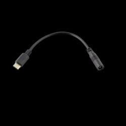 Adapter DC 5.5 / 2.1mm - USB type C kabelek 10cm.