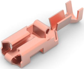 Uninsulated flat plug sleeve, 6.35 x 0.81 mm, 0.51 to 1.65 mm², AWG 20 to 15, phosphor bronze, 160759-2