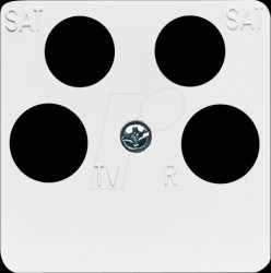 1743/10-04-214 Two SAT+TV+radio central plate for REFLEX-SI