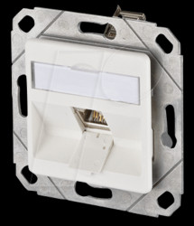 1309111102-E E-DAT modul 1 port UPk Cat.6A pure white RAL9010