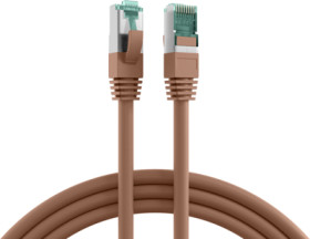 Patch cable, RJ45 plug, straight to RJ45 plug, straight, Cat 6A, S/FTP, LSZH, 0.25 m, brown, MK6001.0,25BR