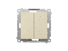 SIMON 55 Ściemniacz klawiszowy do LED 15-200 W 230 V szampański mat TESL1.01/144 KONTAKT SIMON