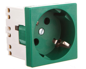 Simon Connect Gniazdo K45 z schuko 16A/230V szybkozłączki zielony K11/27