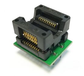 Adapter uniwersalny SOIC20 / SOP20 / SO20 (200mil) --> PDIP20 / DIL20 (300mil) open top ZIF