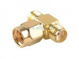 Przejście trójnik rozgałęźnik SMA plug 2x SMA jack