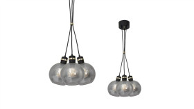 Lampa Wisząca Omega Black / Gold 3Xe27 Mlp6532 Milagro