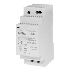 Zasilacz impulsowy na szynę TH-35 ZTM- 30/12 30W 12V