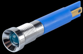 Q8R1CXXB220E Indicator LED, 220 V AC, 8 mm, FASTON, blue/BrC