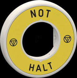 ZBY9W3B230 Sign for emergency stop/emergency stop, 2 LEDs white/red, 24V, E