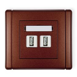 Gniazdo podwójne 2xUSB-A A