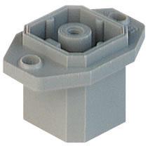 G4E1M wtyk 4 styki, z flanszą do obudów przyłącze zaciskane - CRIMP, bez styków RMC 280, szary, Hirschmann, 731802506, 731 802-5