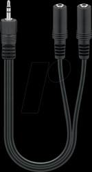 50464 3.5-mm 3-pin jack plug to 2x socket