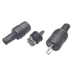 wtyk głośnikowy skręcany czarny