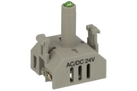 Moduł podświetlający LED; T10-G/24V; 20mA; 24V AC; 20mA; 24V DC; szaro-czarny; plastik; podświetlenie LED 24V; zielony; panelowe
