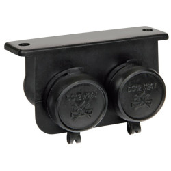 Gniazdo zapalniczki podwójne 15A Montażowe, 12/24V, z przewodem