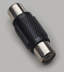 Adapter, RCA socket to RCA socket, black, 1102001