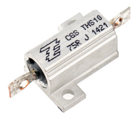 Rezystor do montażu w obudowie 75Ω 10W ±5% TE Connectivity ±50ppm/°C drutowy Oczko lutownicze