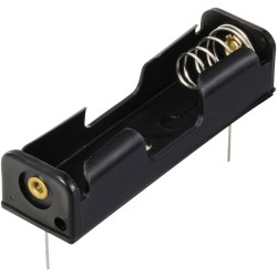 TRU COMPONENTS TC-13220516 Battery tray 1x AA Pin contact 58x17x14mm Black