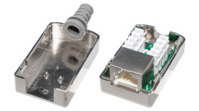 Złącze Ethernet Gniazdo Złącze RJ45 Montaż na kablu Cat6 TUK Limited 8-żyłowe
