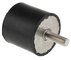 Podstawka antywibracyjna M10 średnica 50mm wysokość całkowita 45mm Cylinder męski-żeński wysokość stopki 45mm