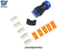 Skrobak do usuwania kleju z LCD + 5 ostrzy