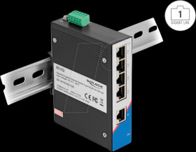 80162 Industrial Gigabit Ethernet Switch 5 Port RJ45 for DIN rail