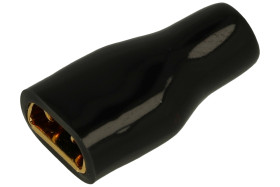 Konektor; 6,3x0,8mm; 1,5÷2,5mm2; płaski nasuwka; izolowany; ZKF-2.5mm2-6.3BK; czarny; proste; na przewód; złocone; zaciskany; 1