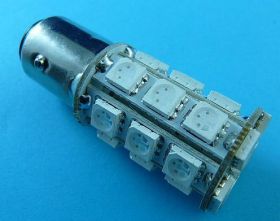 BA-15D-24 12V RED 24xLED SMD 5050