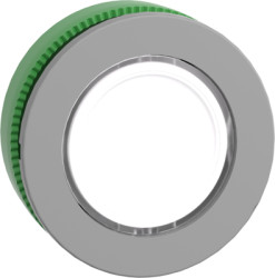 Signal light, for universal LED, illuminable, waistband round, white, front ring light gray, mounting Ø 30.5 mm, ZB5FV013C0