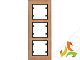 LUMINA PASSION Ramka 3 potrójna pionowa drewno buk WL9135 HAGER